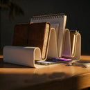 3D Printed Streamlined Desktop Organizer - Minimalist Desktop Stand (White)