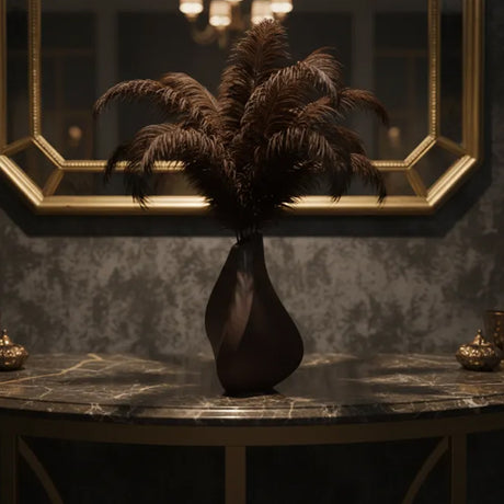 3D-printed sculpture of a contemplative vase,black