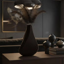 3D-printed sculpture of a contemplative vase,black