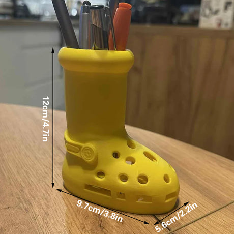 Yellow Crocs Boot Pen Holder – A Fun Desktop Organizer