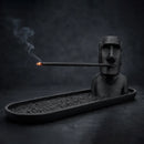 3D Printed Moai Incense Holder – Easter Island Statue, Black