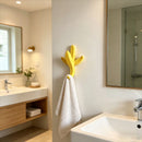 3D-printed banana wall hooks, home decor, yellow.