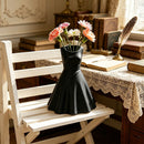 3D printed dress vase, black