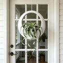3D-printed circular hanging plant pot, white