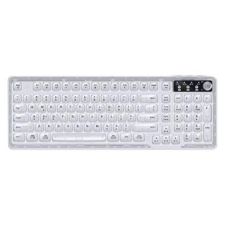 Tri-Mode Wireless Mechanical Keyboard, Bluetooth 5.0/2.4G/USB-C, 96% Layout RGB Backlit Keyboard, Hot Swappable Quiet Switch, Programmable Keys, Multi-Device for PC Mac iOS Android,Grapefruit Orange