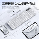 Tri-Mode Wireless Mechanical Keyboard, Bluetooth 5.0/2.4G/USB-C, 96% Layout RGB Backlit Keyboard, Hot Swappable Quiet Switch, Programmable Keys, Multi-Device for PC Mac iOS Android,Nebula Purple