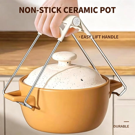 Heat Resistant Anti-Slip Bowl Gripper Tongs, Kitchen Hot Dish Plate Pot Lifter Clip for Steaming Cooking, Oven Safe Heat Protection Clamp for Home Use