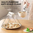 Heat Resistant Anti-Slip Bowl Gripper Tongs, Kitchen Hot Dish Plate Pot Lifter Clip for Steaming Cooking, Oven Safe Heat Protection Clamp for Home Use