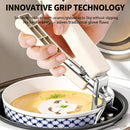 Heat Resistant Anti-Slip Bowl Gripper Tongs, Kitchen Hot Dish Plate Pot Lifter Clip for Steaming Cooking, Oven Safe Heat Protection Clamp for Home Use