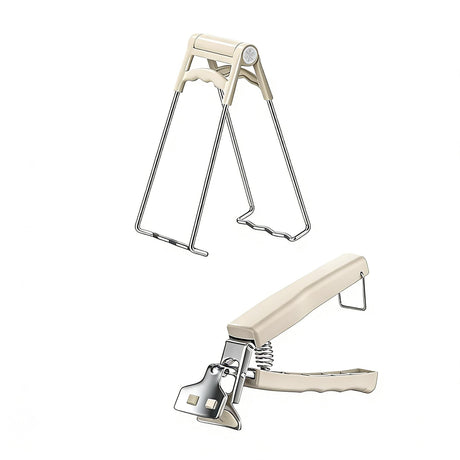 Heat Resistant Anti-Slip Bowl Gripper Tongs, Kitchen Hot Dish Plate Pot Lifter Clip for Steaming Cooking, Oven Safe Heat Protection Clamp for Home Use