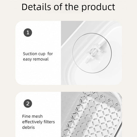 Self-designed Sink Drain Basket, Detachable Kitchen Food Residue Filter Strainer Holder for Leftovers Tea Leaves Waste Water Draining Rack