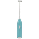 Pink electric milk frother, handheld coffee mixer, portable milk frother, suitable for lattes, cappuccinos, and home use as a whipping iron for cream.