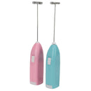 White electric milk frother, handheld coffee stirrer, portable milk frother, suitable for lattes, cappuccinos, and home use as a whipping iron/whip.