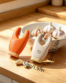 2-Pack 2-in-1 Stainless Steel Garlic Peeler Skin Remover, Multifunctional Efficient Vegetable Peeler for Carrots, Ginger, Kitchen Tool That Avoids Garlic Smell on Your Hands（Orange）