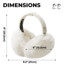 Pink fluffy Plush Winter Ear Muffs for Women, Foldable Soft Ear Warmers Windproof Thermal Earmuffs for Cold Weather Outdoor Daily Wear
