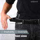Unisex stretch black woven canvas belt with pin buckle, suitable for jeans, casual pants, shorts and casual wear.