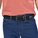 Unisex stretch black woven canvas belt with pin buckle, suitable for jeans, casual pants, shorts and casual wear.