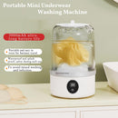 White portable mini washing machine, suitable for underwear, socks, baby clothes - rechargeable cordless compact washing machine, suitable for small loads, travel and dormitory use - USB rechargeable home/apartment washing machine