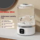 Blue portable mini washing machine, suitable for underwear, socks, baby clothes - rechargeable cordless compact washing machine, suitable for small loads, travel and dormitory use - USB rechargeable home/apartment washing machine