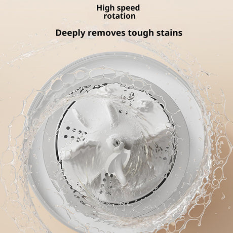 Blue portable mini washing machine, suitable for underwear, socks, baby clothes - rechargeable cordless compact washing machine, suitable for small loads, travel and dormitory use - USB rechargeable home/apartment washing machine