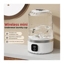 Pink portable mini washing machine, suitable for underwear, socks, baby clothes - rechargeable cordless compact washing machine, suitable for small loads, travel and dormitory use - USB rechargeable home/apartment washing machine