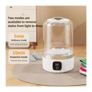 Pink portable mini washing machine, suitable for underwear, socks, baby clothes - rechargeable cordless compact washing machine, suitable for small loads, travel and dormitory use - USB rechargeable home/apartment washing machine