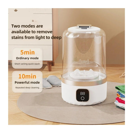 Pink portable mini washing machine, suitable for underwear, socks, baby clothes - rechargeable cordless compact washing machine, suitable for small loads, travel and dormitory use - USB rechargeable home/apartment washing machine