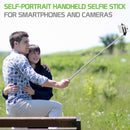 Universal Laser Selfie Stick with Wired Control Cable, Portable Handheld Selfie Stick with Built-in Control Line for All Smartphones