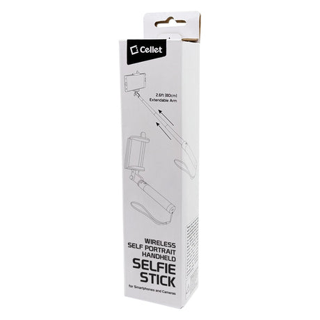 Universal Laser Selfie Stick with Wired Control Cable, Portable Handheld Selfie Stick with Built-in Control Line for All Smartphones