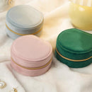 Pink Small Portable Jewelry Box with Mirror for Travel, Luxury 3 Layers Jewelry Organizer Compact Case for Necklace Earring