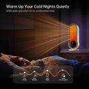 Space Heaters for Indoor Use with Remote, 2s Efficient Heating, Overheat & Tilt Protection, 1200W PTC Ceramic Portable Heater with Display, Timer, Two-Speed, Electric Heater for Bedroom Office,Timer + Remote