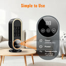 Space Heaters for Indoor Use with Remote, 2s Efficient Heating, Overheat & Tilt Protection, 1200W PTC Ceramic Portable Heater with Display, Timer, Two-Speed, Electric Heater for Bedroom Office,Timer + Remote