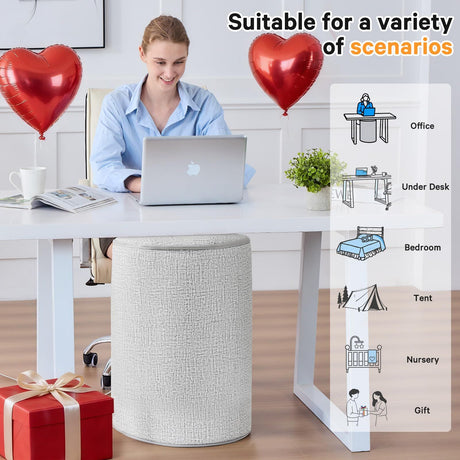 Under Desk Heater, 150W Quiet Foot Warmers for Feet with Detachable Foot Heating Pad, Graphene Radiant Heat Panel with Thermostat & Timer, Portable Energy-Saving for Office/Home,8 Heat Levels