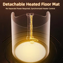 Under Desk Heater, 150W Quiet Foot Warmers for Feet with Detachable Foot Heating Pad, Graphene Radiant Heat Panel with Thermostat & Timer, Portable Energy-Saving for Office/Home,8 Heat Levels