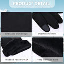 Gloves for Women Girl, Winter Touch Screen, Comfortable and Warm Double-Sided Velvet Lining Thickened Warm Glove,Black