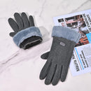Gloves for Women Girl, Winter Touch Screen, Comfortable and Warm Double-Sided Velvet Lining Thickened Warm Glove,Grey