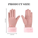 Gloves for Women Girl, Winter Touch Screen, Comfortable and Warm Double-Sided Velvet Lining Thickened Warm Glove,Pink