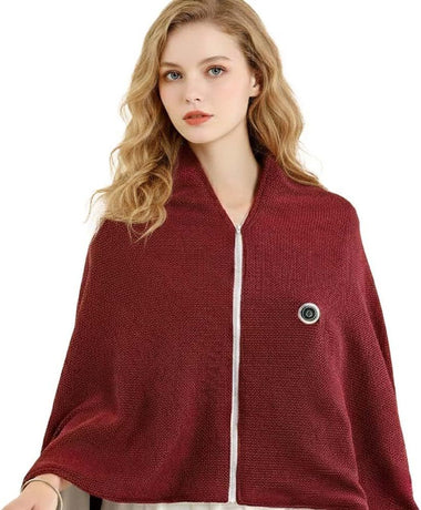 USB Power Supply Electric Heated Blanket Shawl Portable Wearable Heated Throw 3 Heat Levels Machine Washable Cozy 62x32 Inches,Apricot