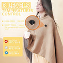 USB Power Supply Electric Heated Blanket Shawl Portable Wearable Heated Throw 3 Heat Levels Machine Washable Cozy 62x32 Inches,Red
