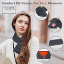 Heated Scarf for Women & Men, Rechargeable Neck Heating Wrap with 3 Heat Settings, Portable Electric Neck Warmer, Fast Heating for Office, Outdoor Winter Warm Gift,Grey