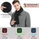 Heated Scarf for Women & Men, Rechargeable Neck Heating Wrap with 3 Heat Settings, Portable Electric Neck Warmer, Fast Heating for Office, Outdoor Winter Warm Gift,Grey