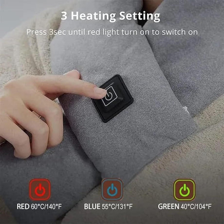 Heated Scarf for Women & Men, Rechargeable Neck Heating Wrap with 3 Heat Settings, Portable Electric Neck Warmer, Fast Heating for Office, Outdoor Winter Warm Gift,Black
