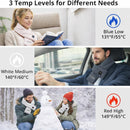 Heated Scarf for Women & Men, Rechargeable Neck Heating Wrap with 3 Heat Settings, Portable Electric Neck Warmer, Fast Heating for Office, Outdoor Winter Warm Gift,Red
