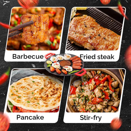 Smokeless Indoor Electric Grill & Nonstick Griddle – Compact, Fast-Heating Tabletop Grill for Steaks, Burgers, Pancakes, BBQ, and Everyday Indoor Cooking