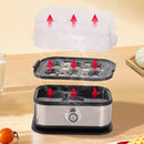 Smart Egg Cooker with Auto Shut, Multi-function Rapid Eggs Cooker Electric 6 Egg Capacity, Hard Boiled, Medium, Soft Boiled Egg Cooker with Knob Controled Auto Shut-Off Function