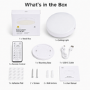 Rechargeable Motion Sensor Ceiling Light, 10000mAh Battery Operated LED Ceiling Light with Remote, Wireless Stick On Closet Light, 3 Color Dimmable Flush Mount Light, USB-C, for Hallway Stairway