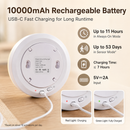 Rechargeable Motion Sensor Ceiling Light, 10000mAh Battery Operated LED Ceiling Light with Remote, Wireless Stick On Closet Light, 3 Color Dimmable Flush Mount Light, USB-C, for Hallway Stairway