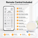 Rechargeable Motion Sensor Ceiling Light, 10000mAh Battery Operated LED Ceiling Light with Remote, Wireless Stick On Closet Light, 3 Color Dimmable Flush Mount Light, USB-C, for Hallway Stairway
