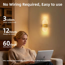 Rechargeable Motion Sensor Night Light, Wall Mounted LED Lamp with Magnetic Base, 3 Color Temperatures, 12 Hour Always-On Mode, 60 Day Sensing Mode, No Wiring Required (White Oval)