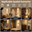 Rechargeable Motion Sensor Night Light, Wall Mounted LED Lamp with Magnetic Base, 3 Color Temperatures, 12 Hour Always-On Mode, 60 Day Sensing Mode, No Wiring Required (White Oval)